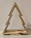 Handcrafted Layered Wood Christmas Tree - Additional Decorations Optional