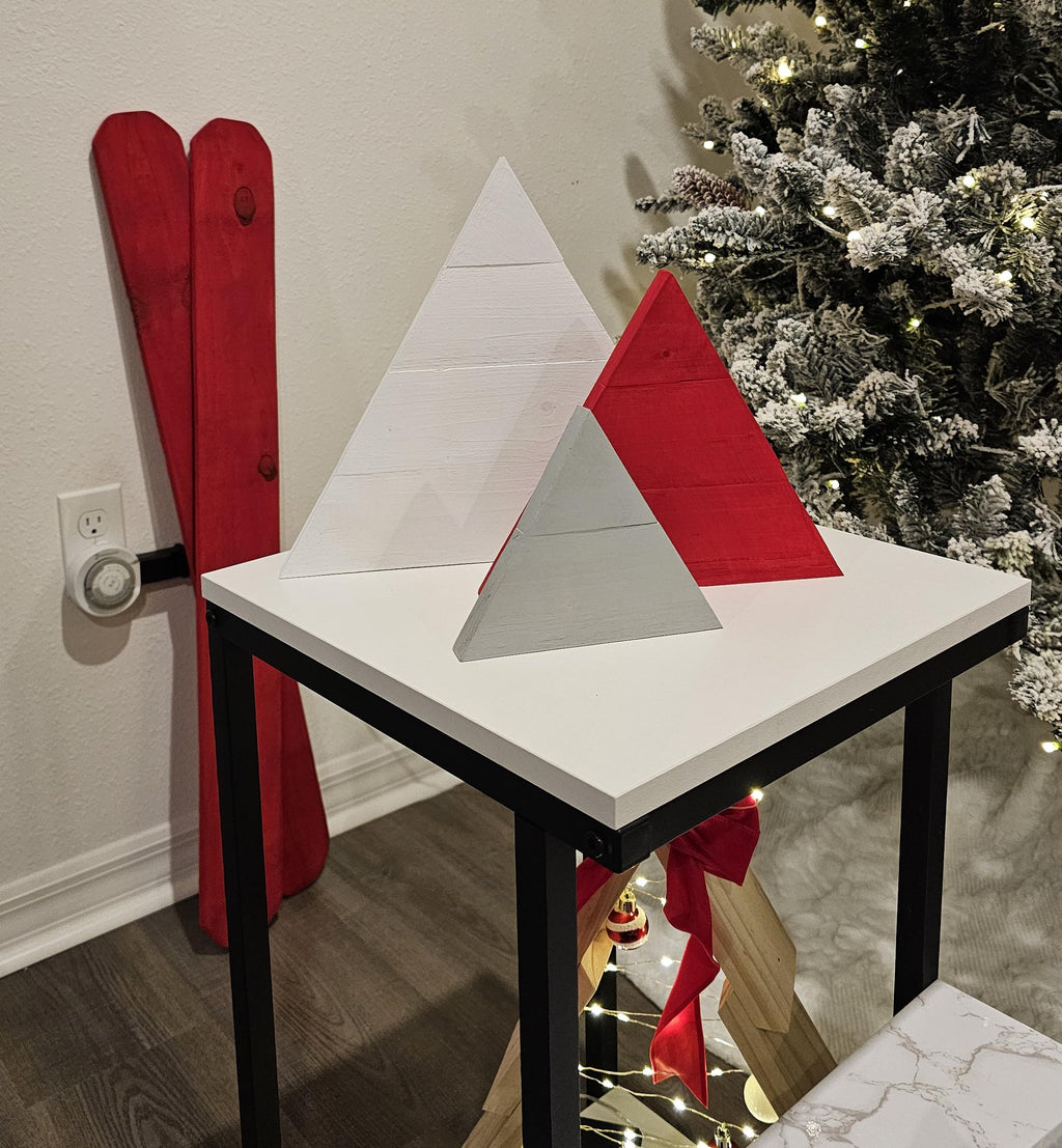 Handcrafted Wood Triangle Trees