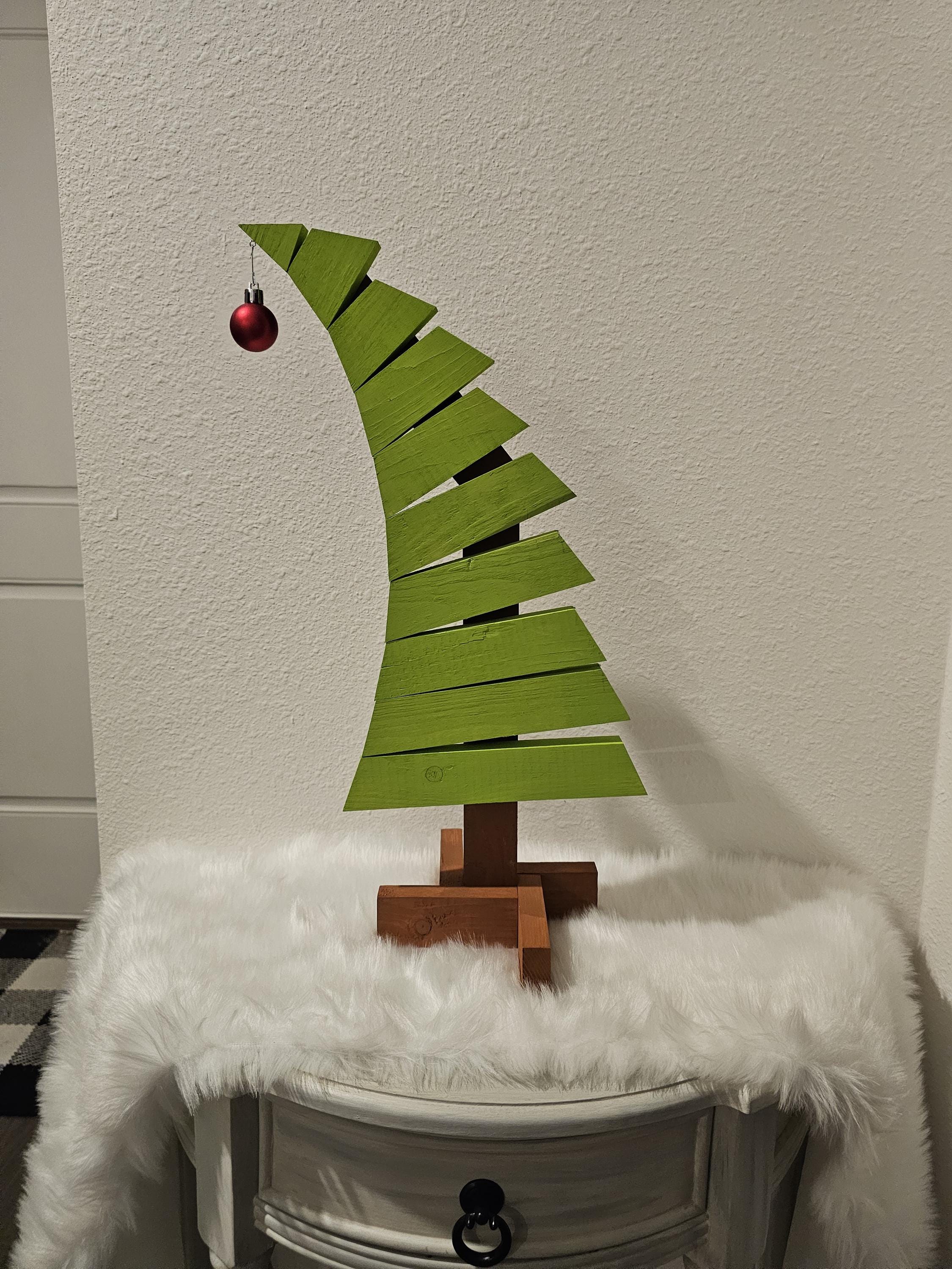 Handcrafted Grinch Tree