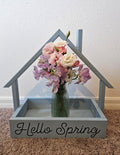 Plant House Home Decor | Handmade Wooden Mini Planter House | Plant Lover Gift | Spring & Summer Home Decor | Cozy Cottagecore Decor