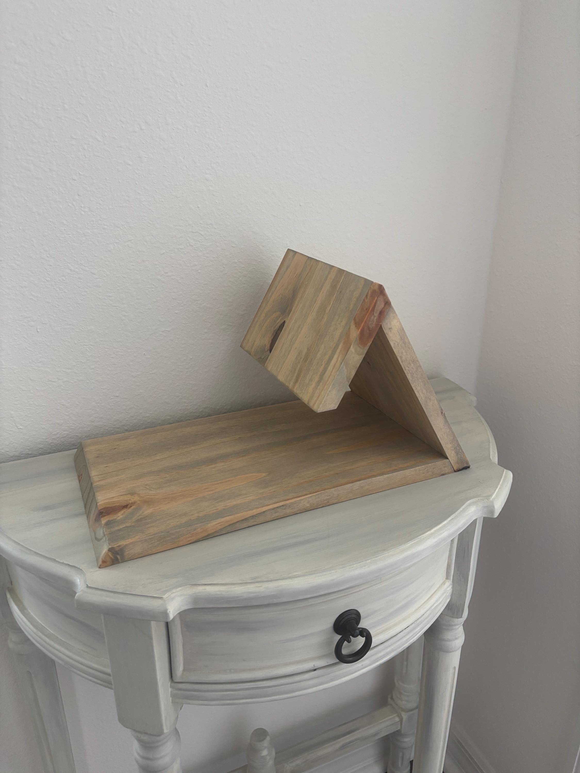 Handmade Wooden Book Rest with Mug Spot | Book Page Holder | Book Valet