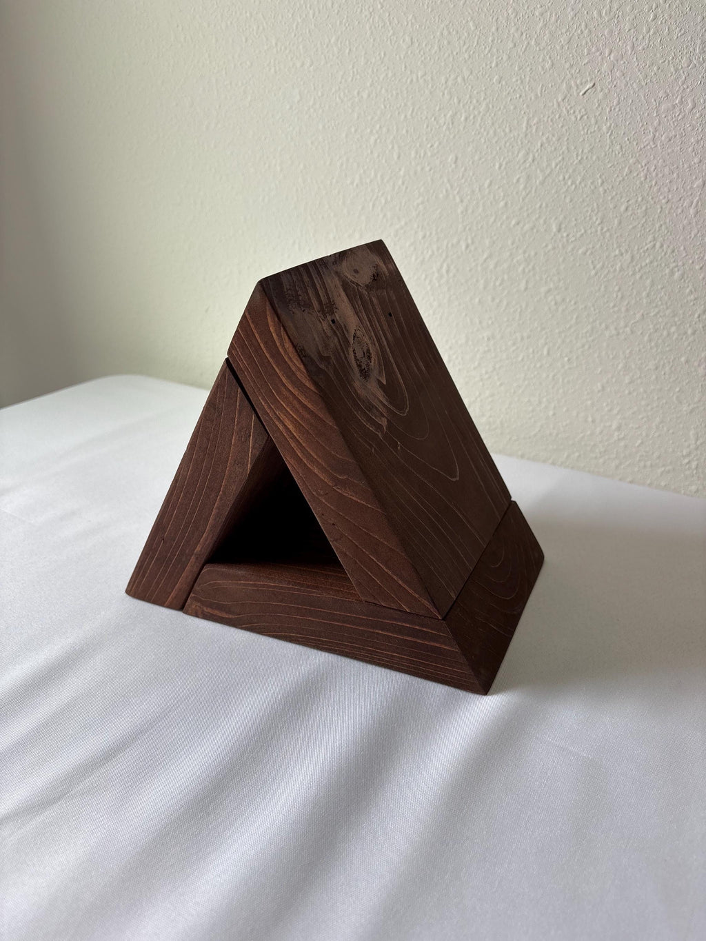 Handmade Triangular Wooden Book Rest | Book Valet & Open Book Holder | Slim or Chunky Profile | Multiple Finish Options