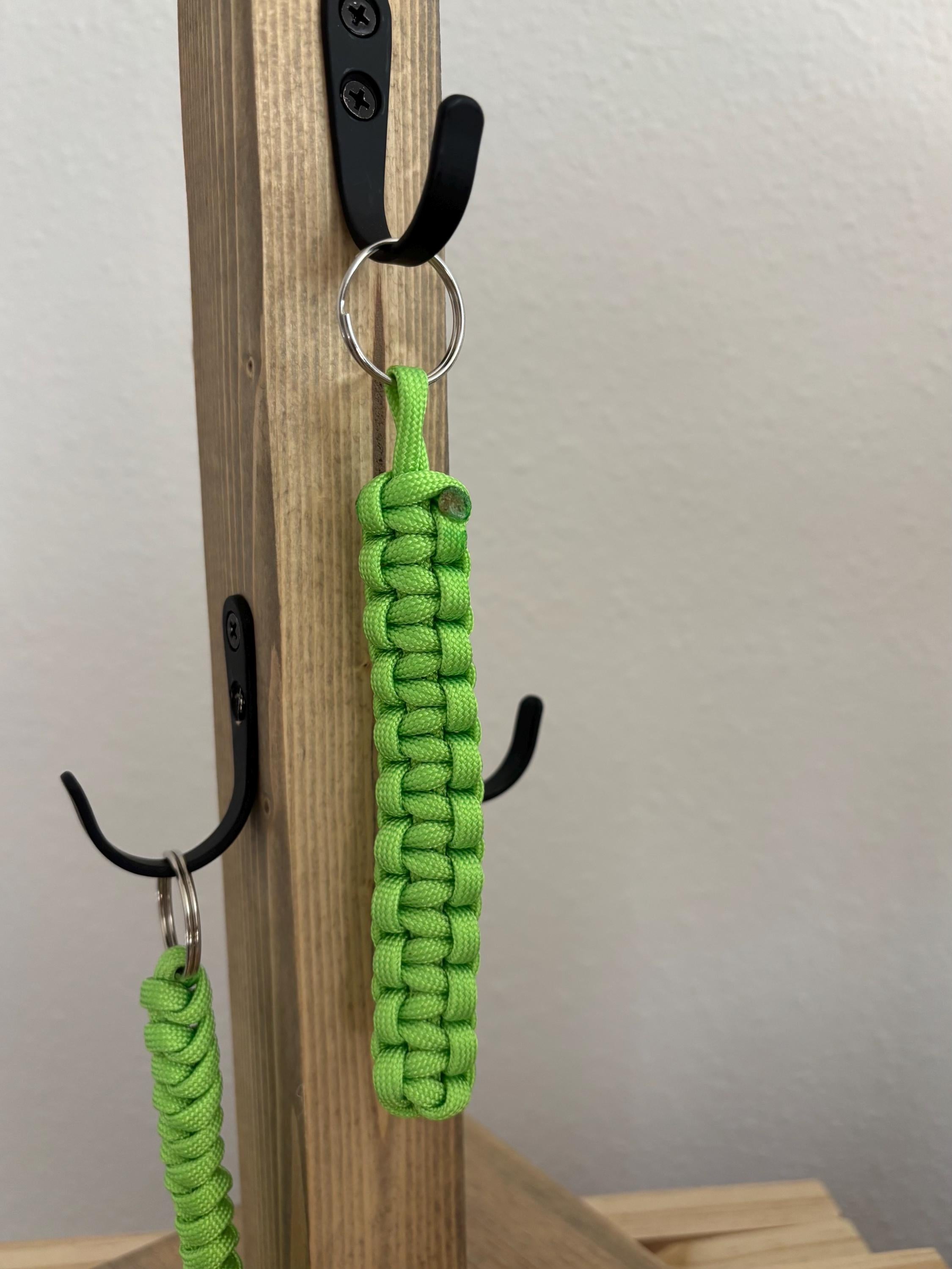 Handmade Neon Green Parachute Cord Keychains