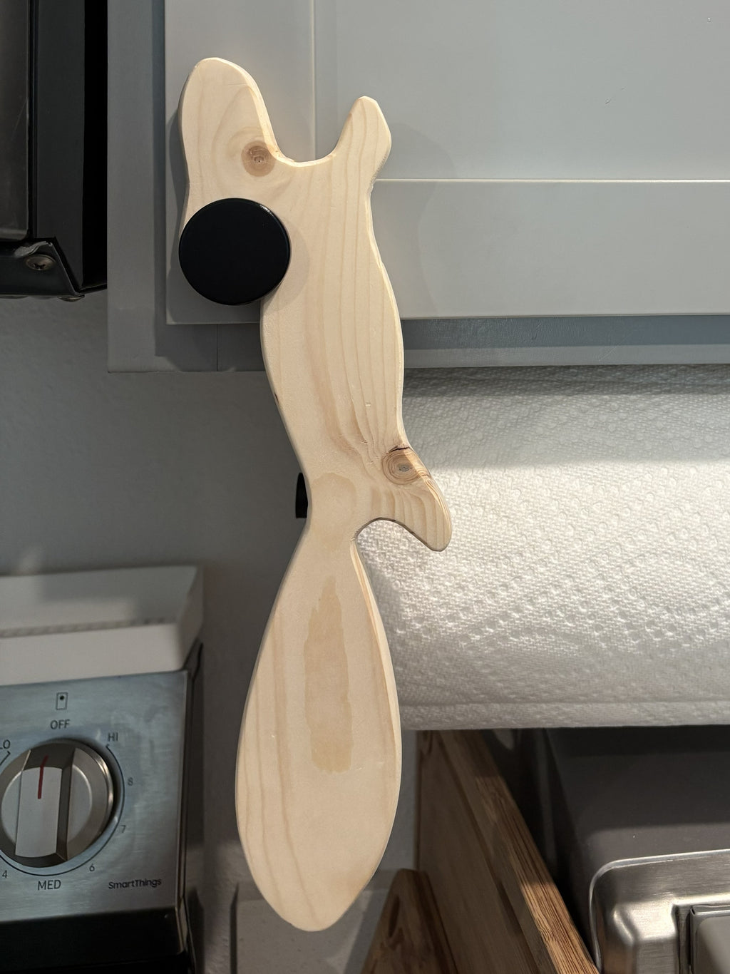Personalized Wooden Squirrel Oven Rack Puller | Funny Kitchen Gadget, Magnetic Oven Helper