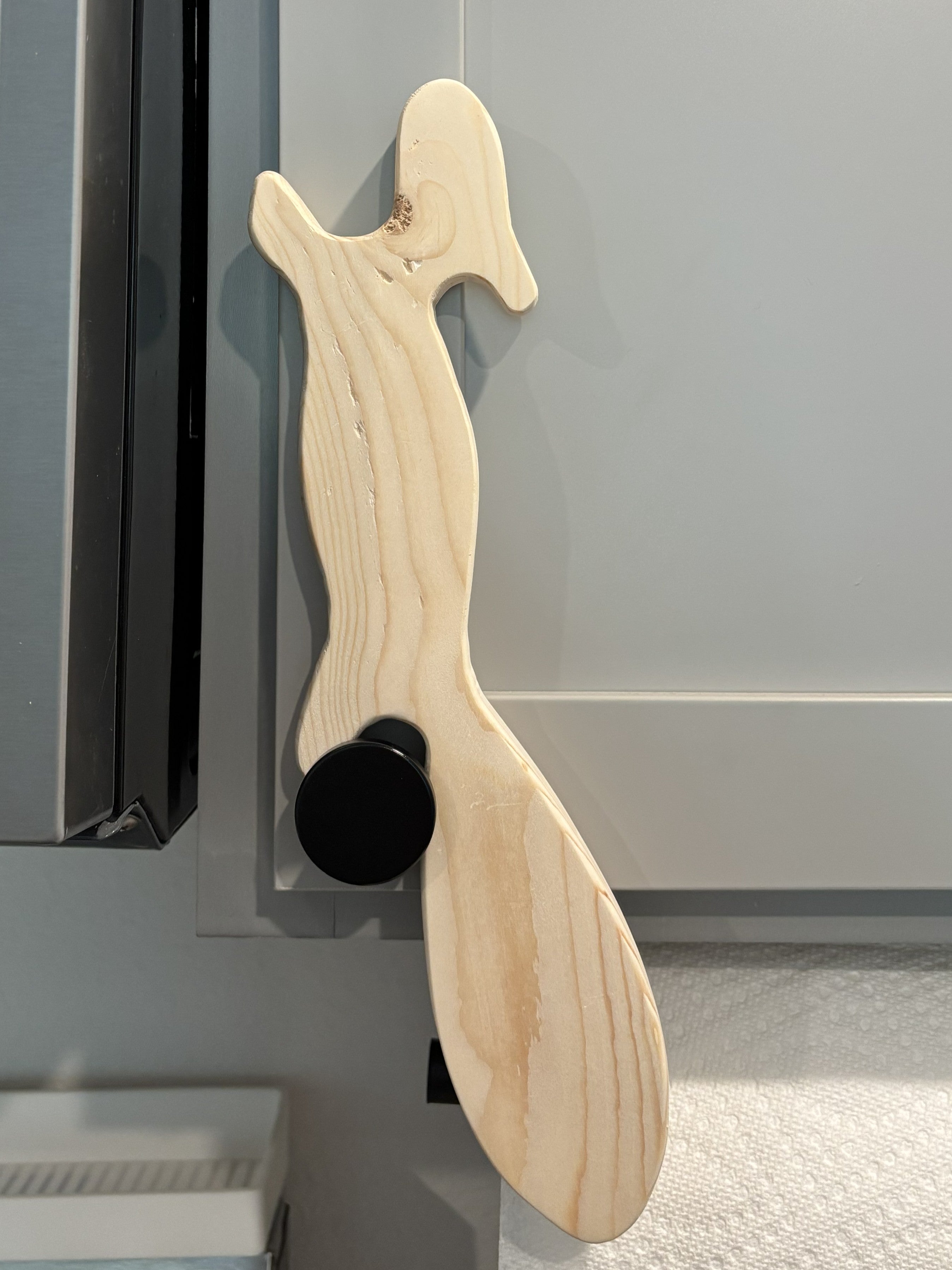 Personalized Wooden Squirrel Oven Rack Puller | Funny Kitchen Gadget, Magnetic Oven Helper