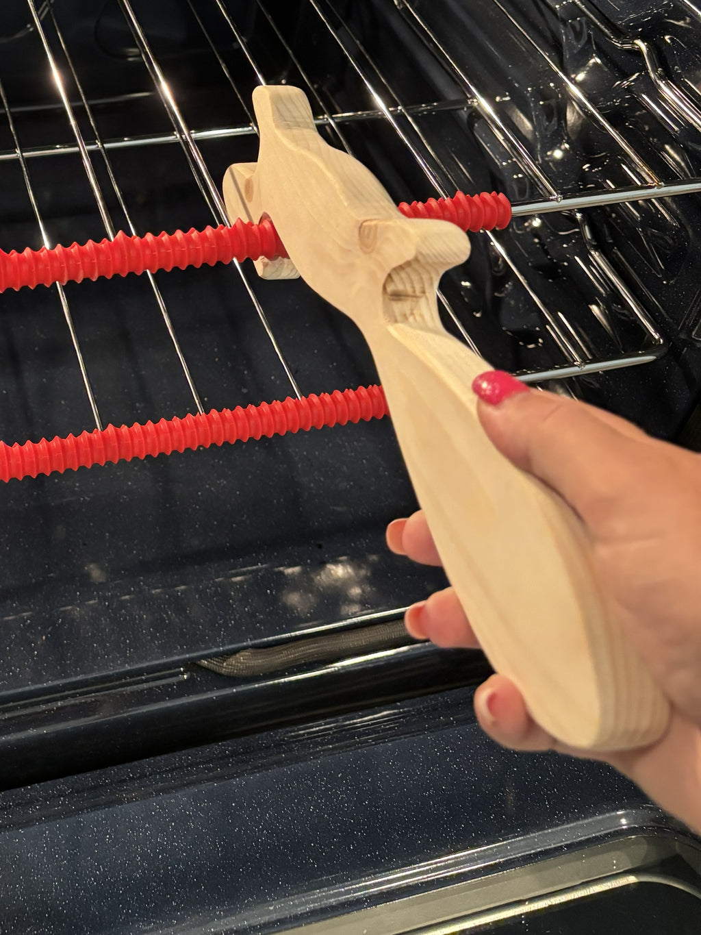 Personalized Wooden Squirrel Oven Rack Puller | Funny Kitchen Gadget, Magnetic Oven Helper