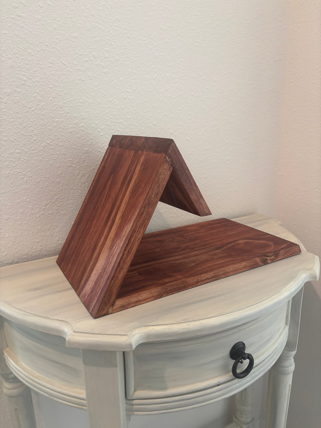 Handmade Wooden Book Rest with Mug Spot | Book Page Holder | Book Valet