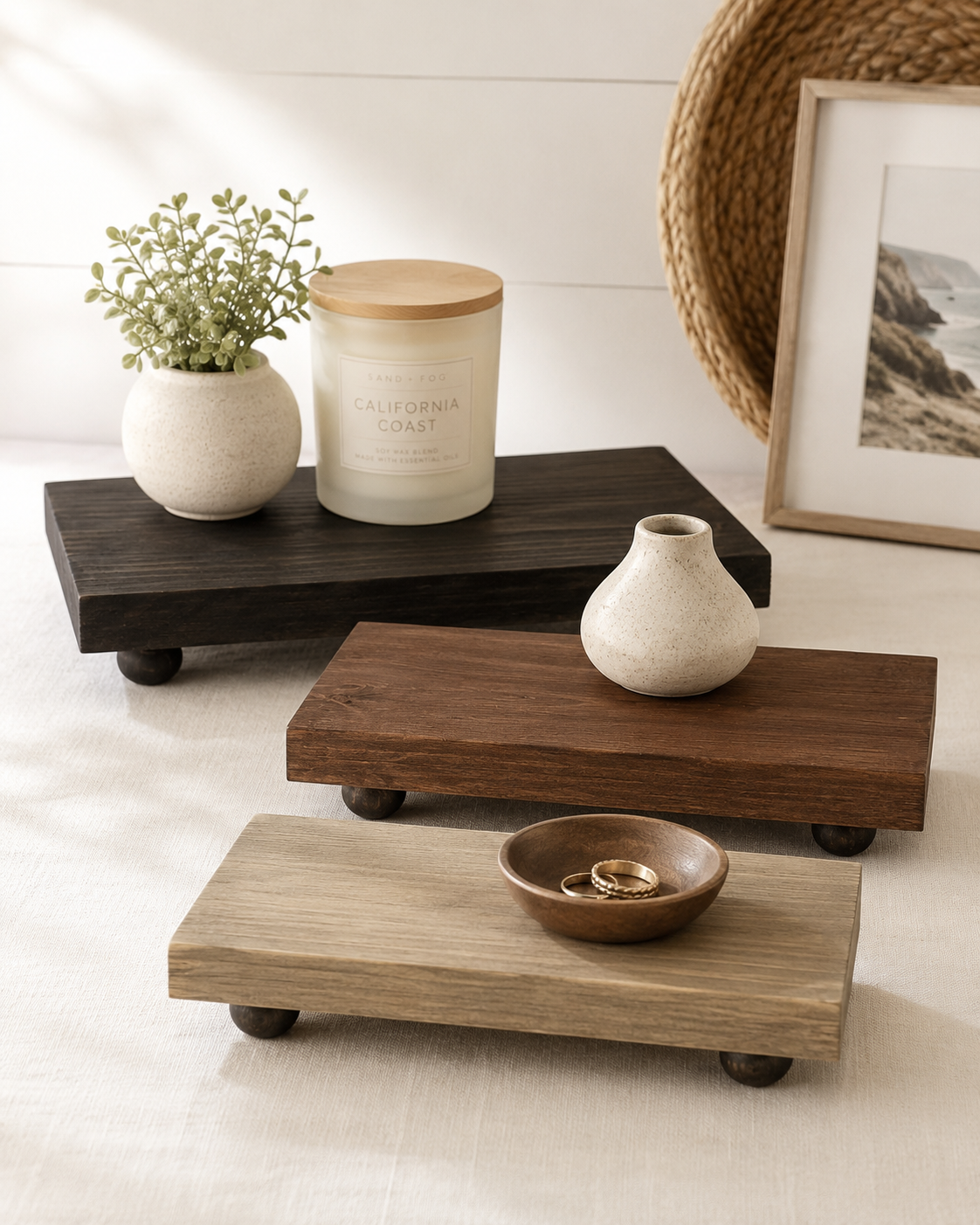 Handmade Wooden Riser Stand | Coffee Bar, Kitchen & Home Decor Display | Small, Medium or Large | Multiple Finish Options