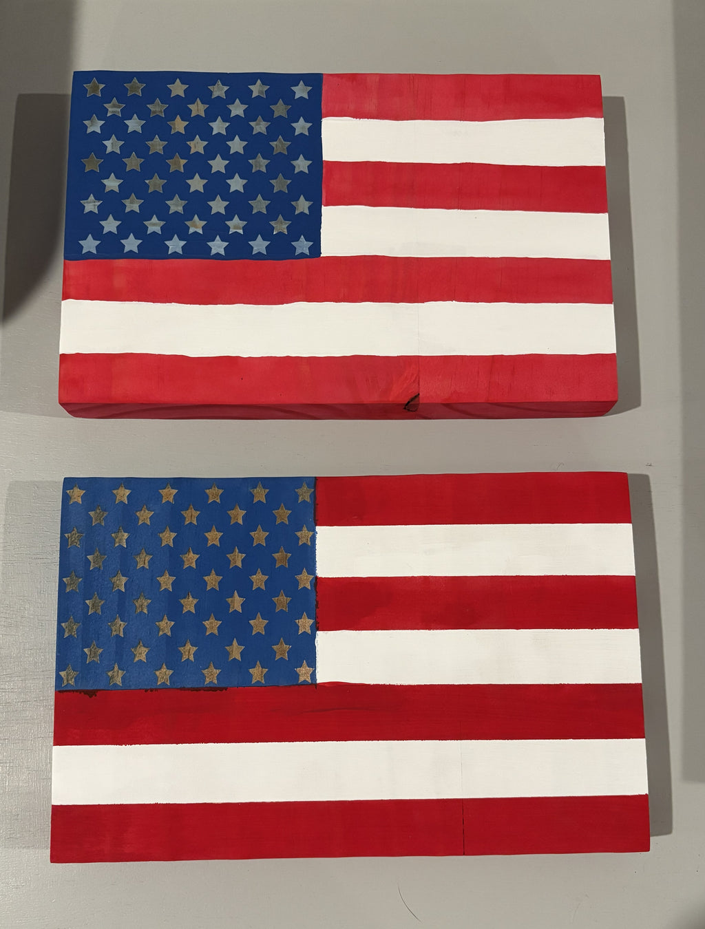 Handmade Wooden American Flag Wall & Shelf Decor