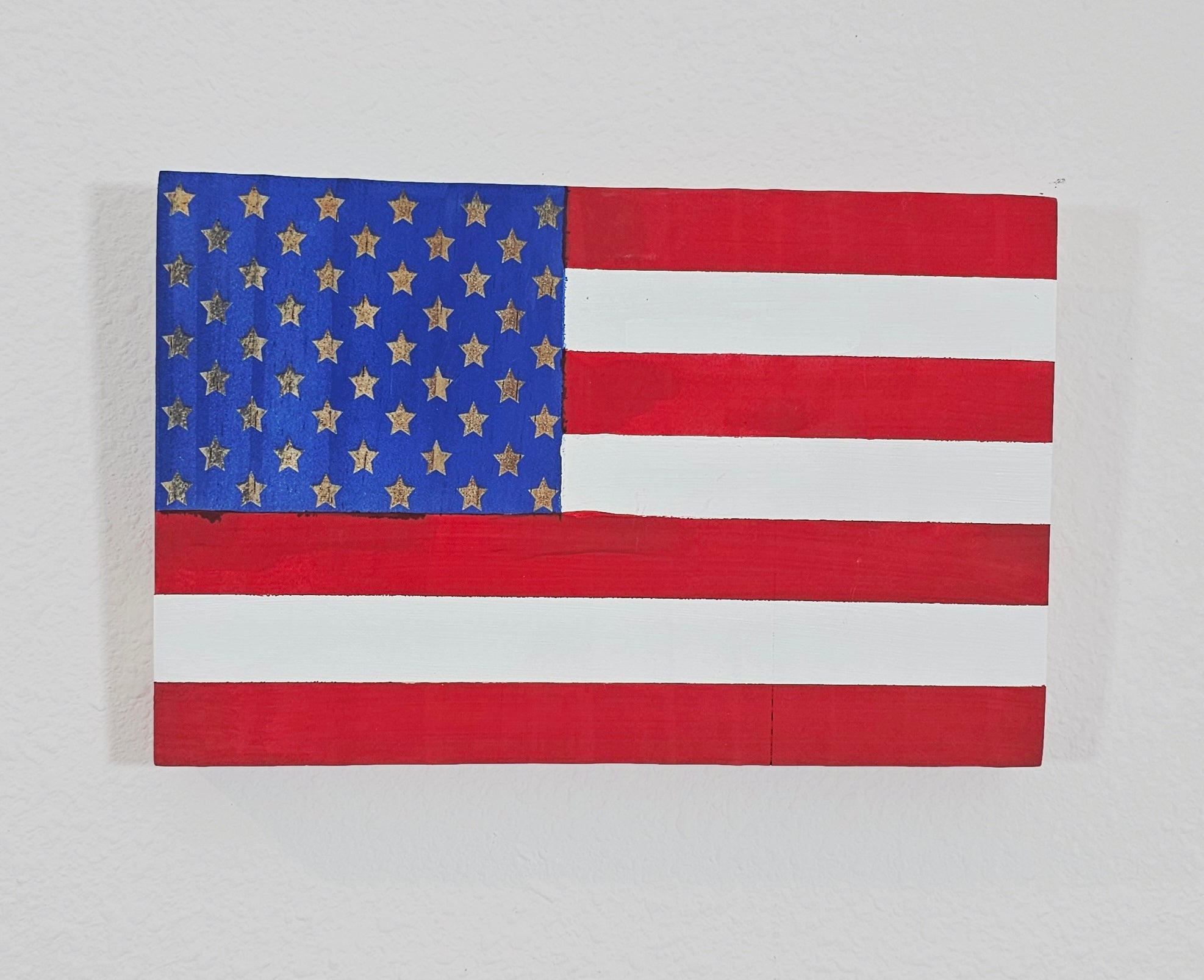 Handmade Wooden American Flag Wall & Shelf Decor