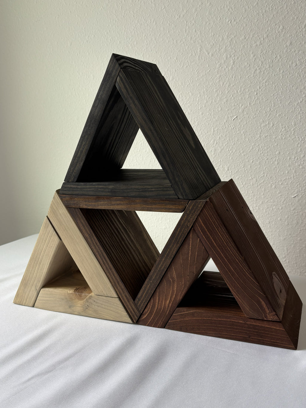 Handmade Triangular Wooden Book Rest | Book Valet & Open Book Holder | Slim or Chunky Profile | Multiple Finish Options